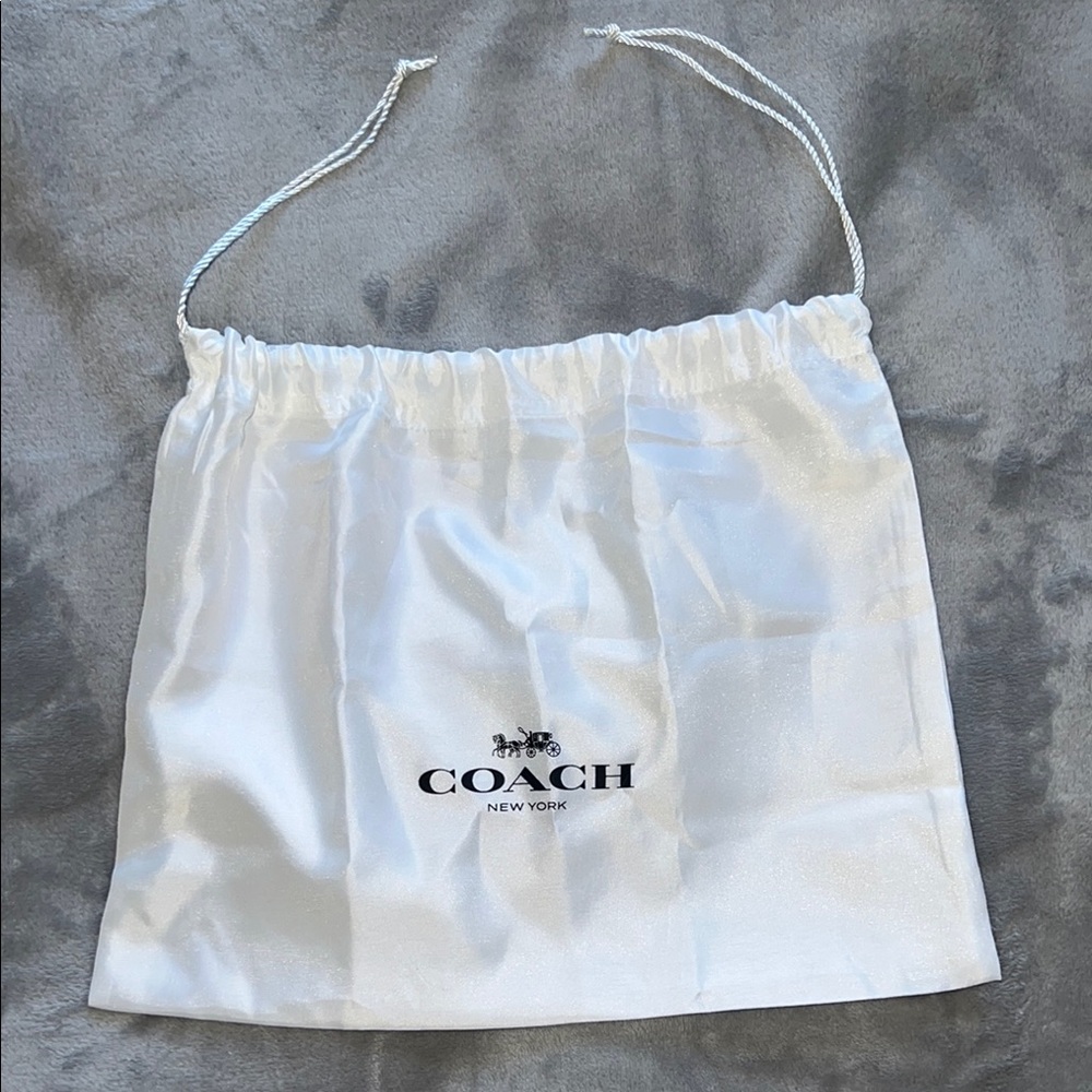 Coach White Drawstring Dust Bag